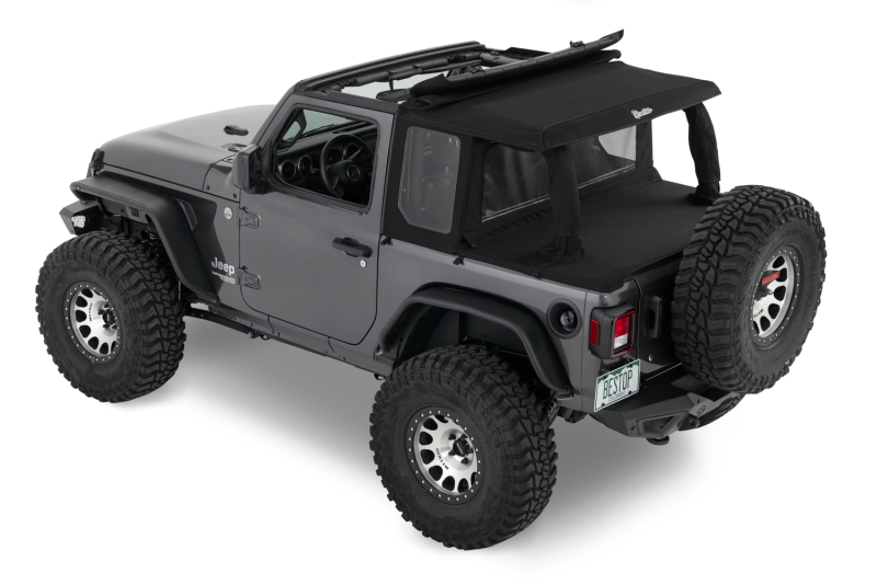 Jeep Wrangler JL Soft Top Conversion Kit - Bestop - Halftop - Black Diamond - `18-`26