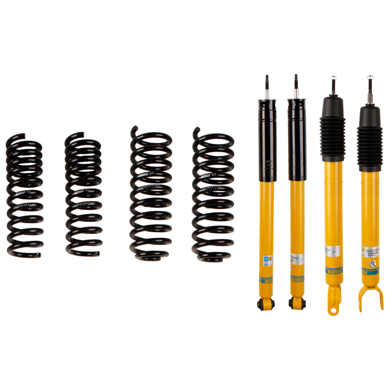 Mercedes-Benz E350 Coilover Suspension Kit - Front + Rear - Bilstein - B12 (Pro-Kit) Fixed-Height Lowering 24-40mm + B8 Performance Plus Dampers + Eibach Pro-Kit Springs - `06-`09