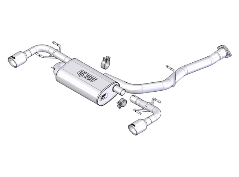 Mazda RX 8 Performance Exhaust - Borla - Cat Back, Single Rear Exit, Round Rolled Angle-Cut - `03-`09 Mazda RX 8 Performance Exhaust - Borla - Cat Back, Single Rear Exit, Round Rolled Angle-Cut - `03-`09