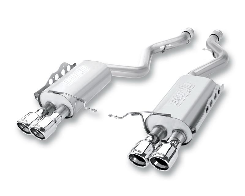 Chevrolet Small-Block Gen V LT1 Performance Exhaust - Rear - Borla - Axle Back S-Type with Dual NPP Valves and Quad Round Tips - Polished - `20-`24