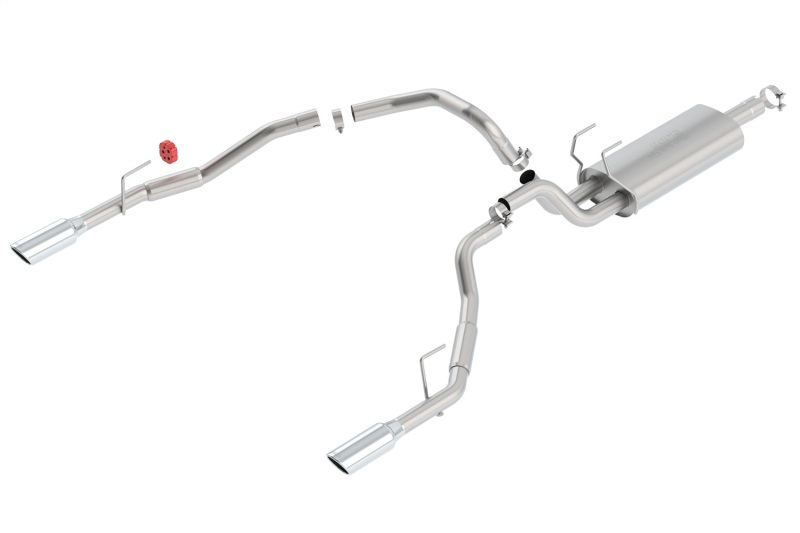 Ram 1500 Performance Exhaust - Rear - Borla - S-Type Cat Back - Bright Chrome - `10-`18