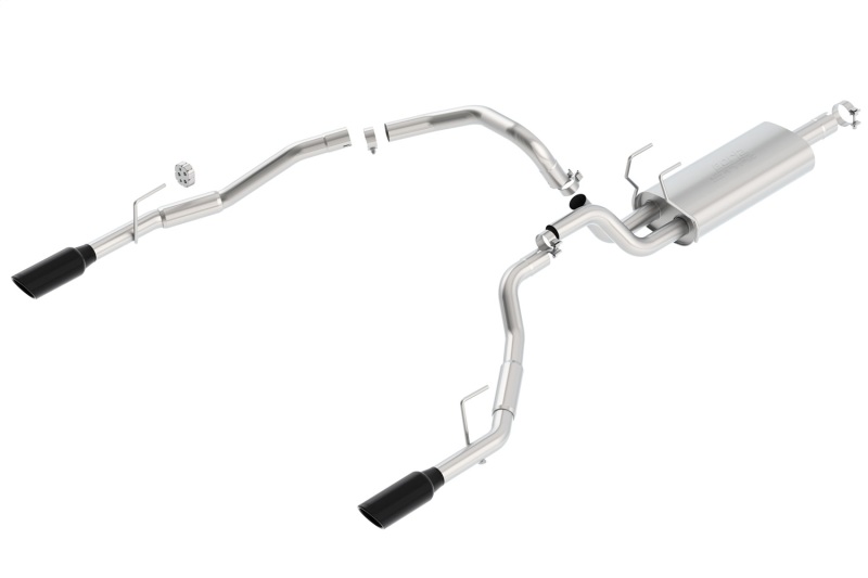 Ram Classic 1500 Performance Exhaust - Borla - S-Type Cat Back - Black Chrome - `19-`24