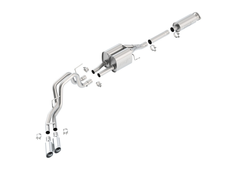 Ford F-150 Harley Davidson Edition Performance Exhaust - Borla - Touring Cat Back - `11-`12 Ford F-150 Harley Davidson Edition Performance Exhaust - Borla - Touring Cat Back - `11-`12
