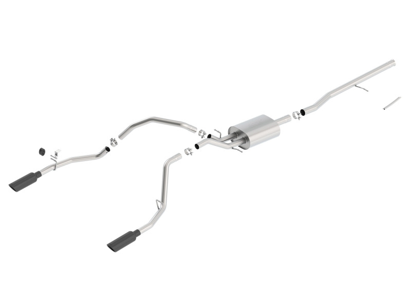 Chevrolet Silverado 1500 Performance Exhaust - Rear - Borla - Cat Back S-Type - Black Chrome - `14-`18 Chevrolet Silverado 1500 Performance Exhaust - Rear - Borla - Cat Back S-Type - Black Chrome - `14-`18