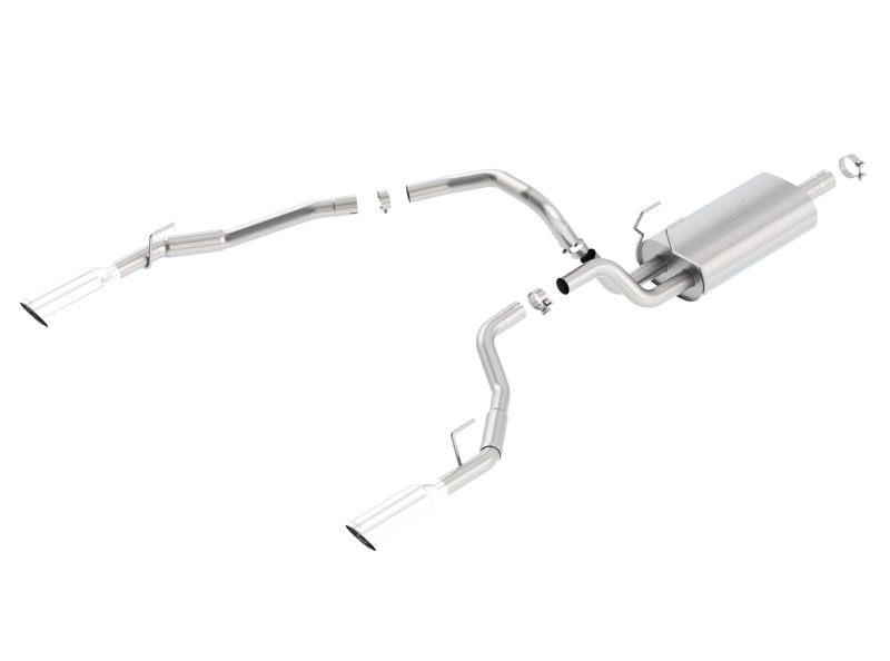 Ram Classic 1500 Performance Exhaust - Single Rear Exit - Borla - Cat Back Touring - Bright Chrome - `19-`24