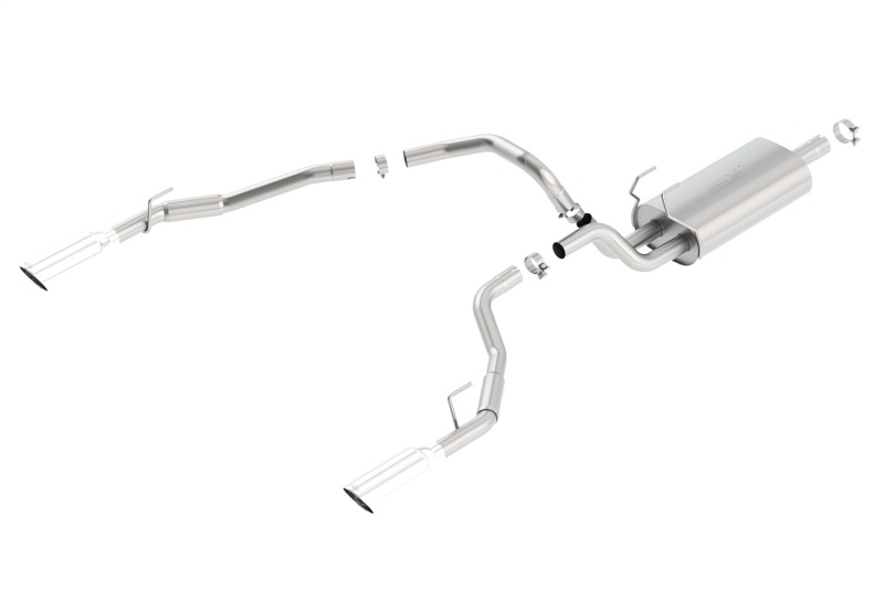 Ram Classic 1500 Performance Exhaust - Single Rear Exit - Borla - Cat Back Touring - Bright Chrome - `19-`24