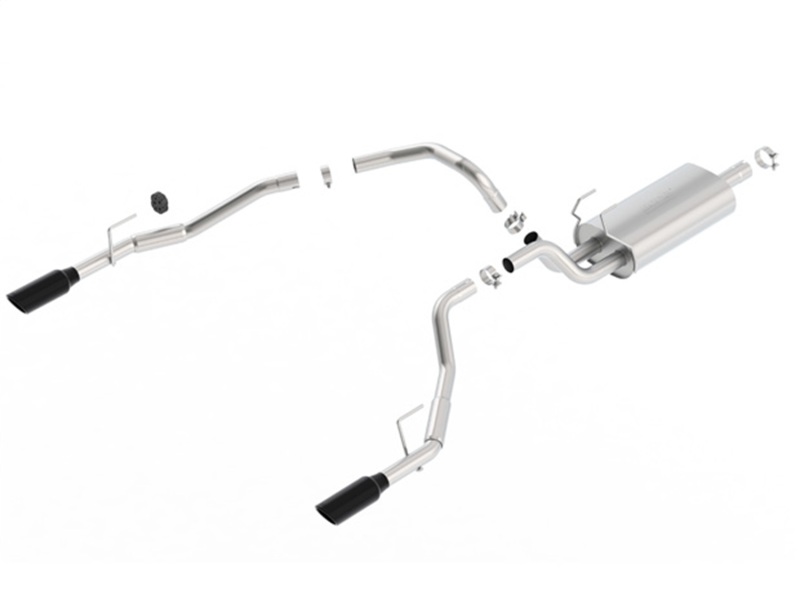 Ram 1500 Performance Exhaust - Borla - Cat Back Touring - Black Chrome - `10-`18