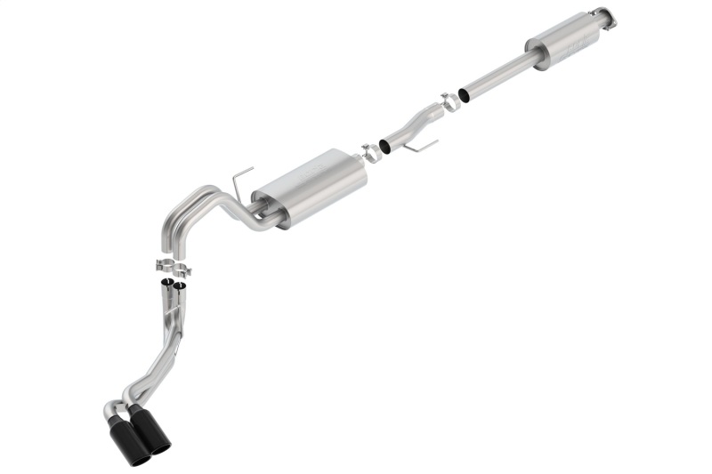 Ford F-150 Performance Exhaust - Borla - S-Type Cat Back - Black Chrome - `15-`20
