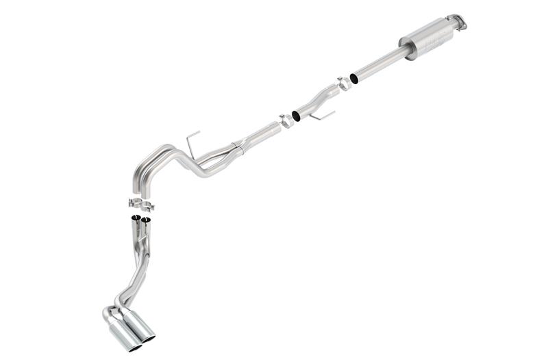 Ford F-150 Performance Exhaust - Side Exit - Borla - Cat Back ATAK - Bright chrome - `15-`20