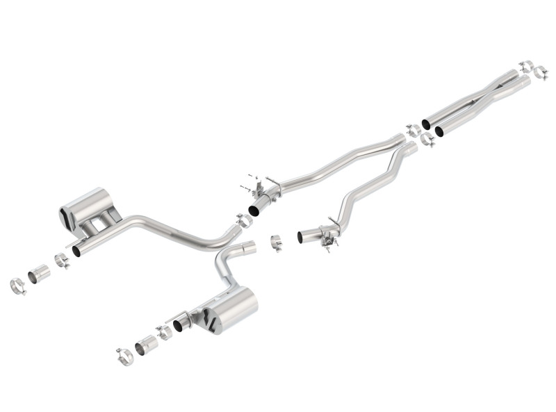 Dodge Daytona Performance Exhaust - Single Rear Exit - Borla - Cat Back ATAK - `15-`23 Dodge Daytona Performance Exhaust - Single Rear Exit - Borla - Cat Back ATAK - `15-`23