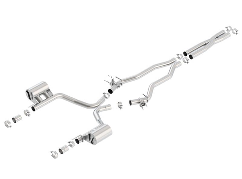 Dodge Daytona Performance Exhaust - Single Rear Exit - Borla - Cat Back ATAK - `15-`23