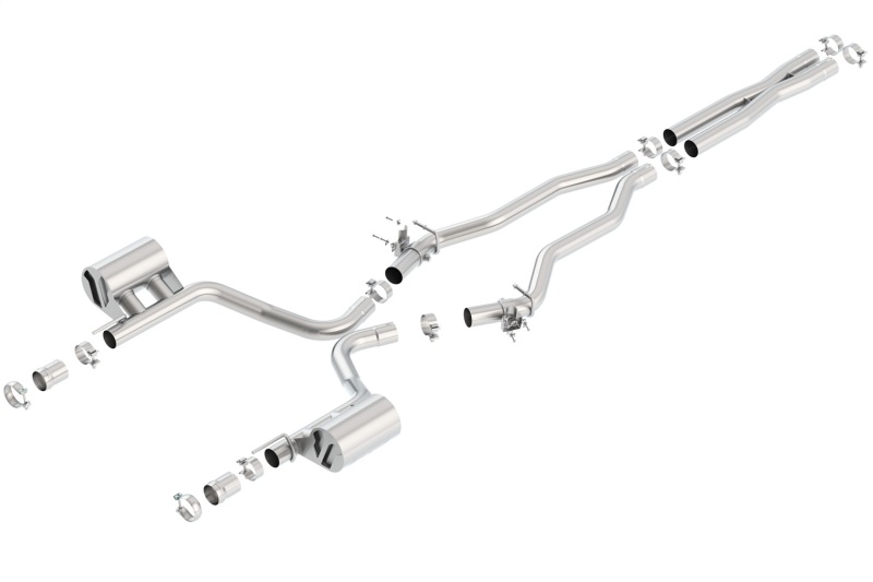 Dodge Daytona Performance Exhaust - Single Rear Exit - Borla - Cat Back ATAK - `15-`23