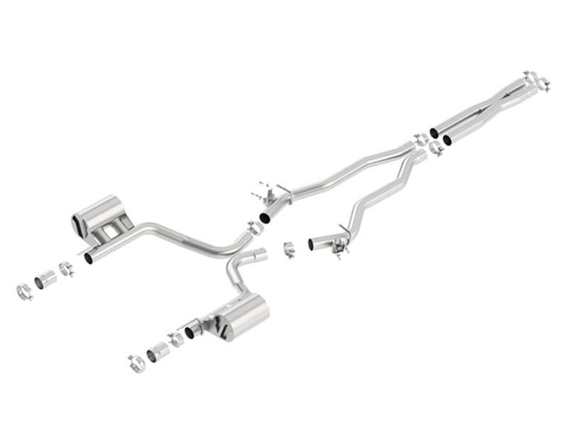 Dodge Daytona Performance Exhaust - Single Split Rear Exit - Borla - Cat Back ATAK - `15-`23