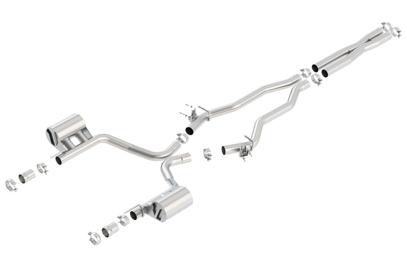 Dodge Scat Pack Performance Exhaust - Single Split Rear Exit - Borla - Cat Back ATAK - `15-`23