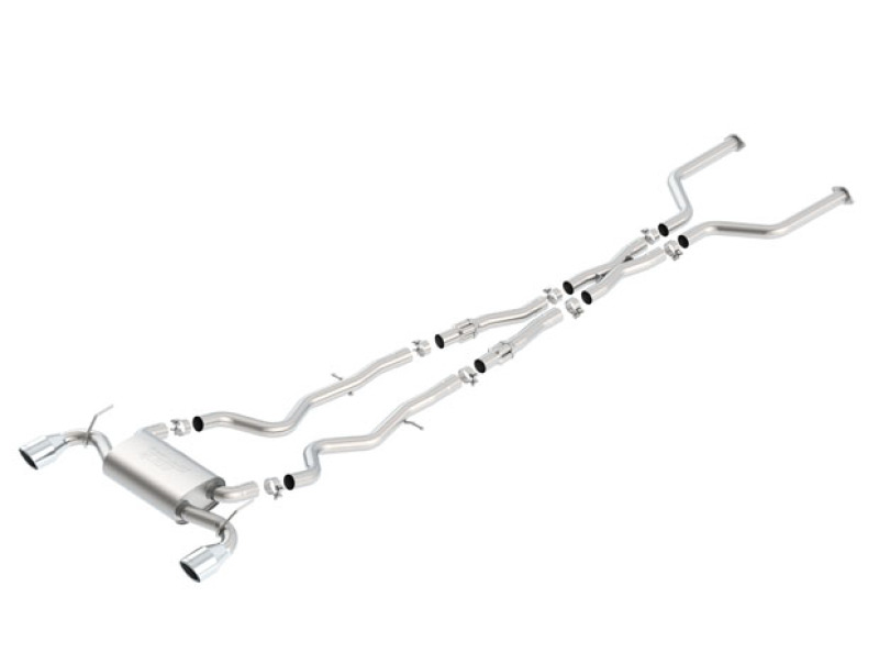 Infiniti Q60 Performance Exhaust - Borla - Cat Back S-Type - Polished - `17-`22 Infiniti Q60 Performance Exhaust - Borla - Cat Back S-Type - Polished - `17-`22