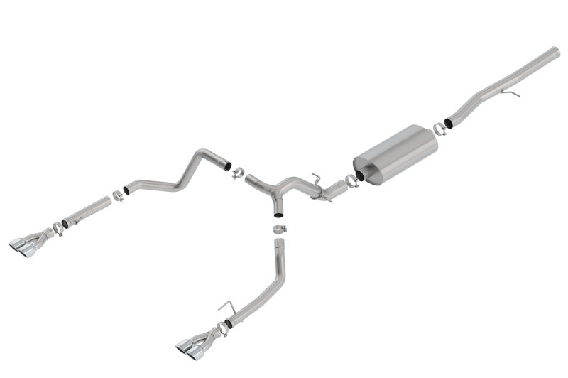 Chevrolet Silverado 1500 Performance Exhaust - Rear - Borla - Touring Cat Back - Chrome - `19-`23 Chevrolet Silverado 1500 Performance Exhaust - Rear - Borla - Touring Cat Back - Chrome - `19-`23
