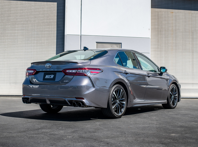 Toyota Camry XSE Performance Exhaust - Rear - Borla - Cat Back, S-Type, Dual Split Rear Exit - Black Chrome - `18-`24