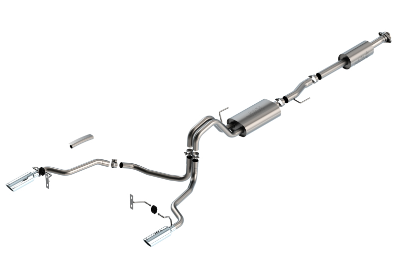 Ford F-150 Performance Exhaust - Rear - Borla - Cat Back Touring - Chrome - `21-`25 Ford F-150 Performance Exhaust - Rear - Borla - Cat Back Touring - Chrome - `21-`25