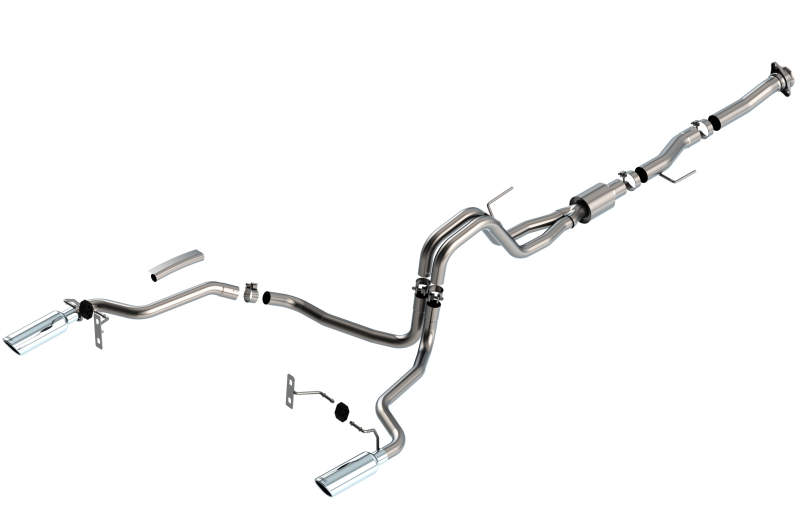 Ford F-150 Performance Exhaust - Rear - Borla - Cat Back ATAK - Chrome - `21-`25 Ford F-150 Performance Exhaust - Rear - Borla - Cat Back ATAK - Chrome - `21-`25