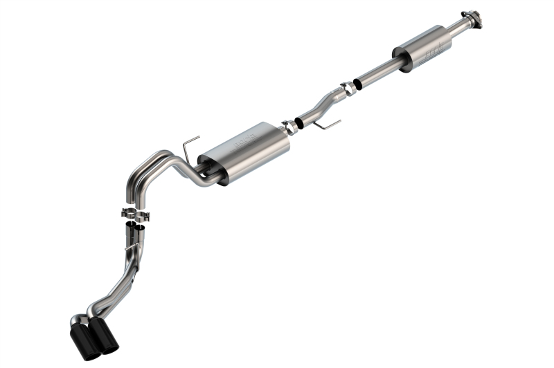 Ford F-150 Performance Exhaust - Dual Side Exit - Borla - Cat Back Touring - Black Chrome - `21-`25 Ford F-150 Performance Exhaust - Dual Side Exit - Borla - Cat Back Touring - Black Chrome - `21-`25
