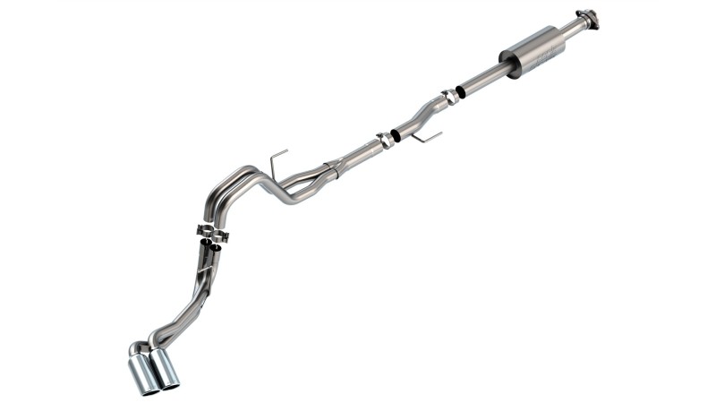 Ford F-150 Performance Exhaust - Dual Side Exit - Borla - S-Type Cat Back - Chrome - `21-`25