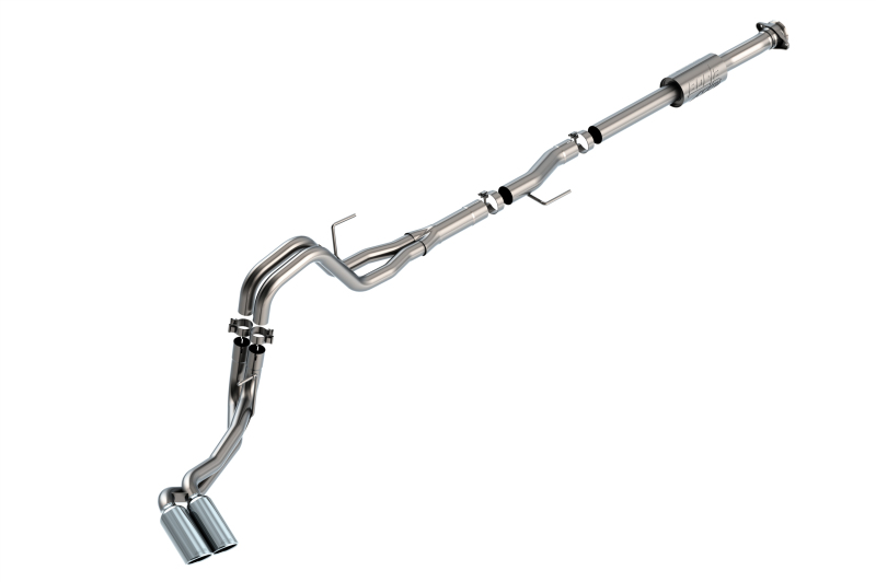 Ford F-150 Performance Exhaust - Dual Side Exit - Borla - ATAK Cat Back - Bright Chrome - `21-`25 Ford F-150 Performance Exhaust - Dual Side Exit - Borla - ATAK Cat Back - Bright Chrome - `21-`25