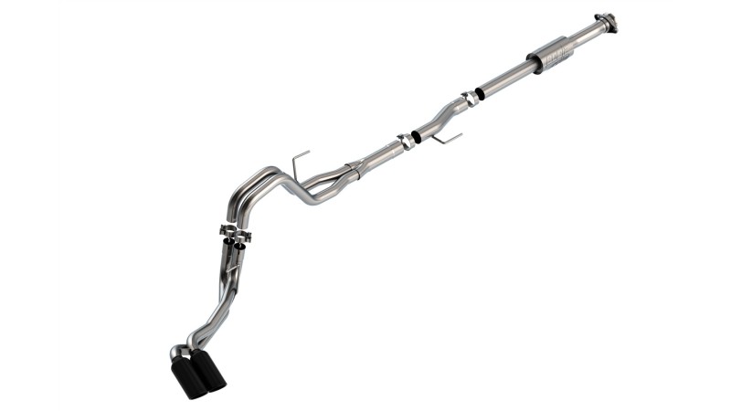Ford F-150 Performance Exhaust - Borla - Cat Back ATAK - Black Chrome - `21-`25