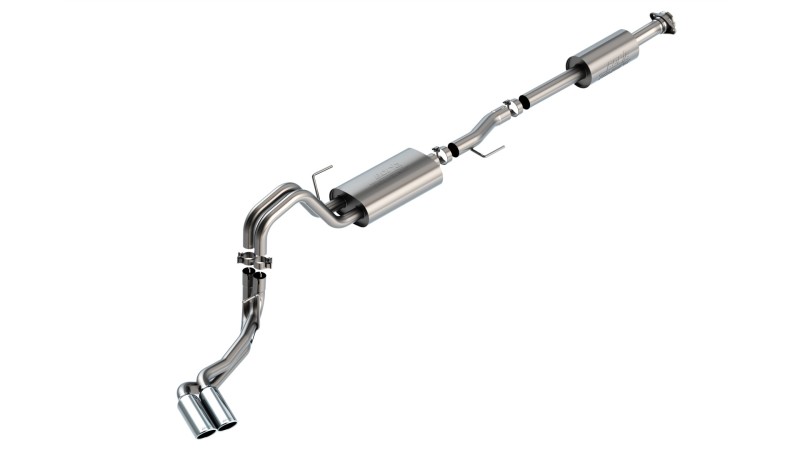 Ford F-150 Performance Exhaust - Dual Side Exit - Borla - Cat Back Touring - Chrome - `21-`25