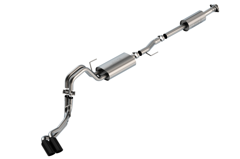 Ford F-150 Performance Exhaust - Rear - Borla - Cat Back Touring - Black Chrome - `21-`25 Ford F-150 Performance Exhaust - Rear - Borla - Cat Back Touring - Black Chrome - `21-`25