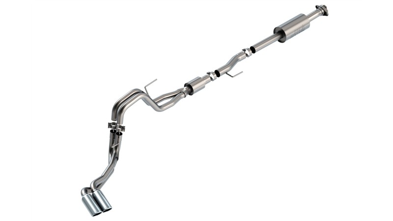 Ford F-150 Performance Exhaust - Dual Side Exit - Borla - Cat Back S-Type - Chrome - `21-`25