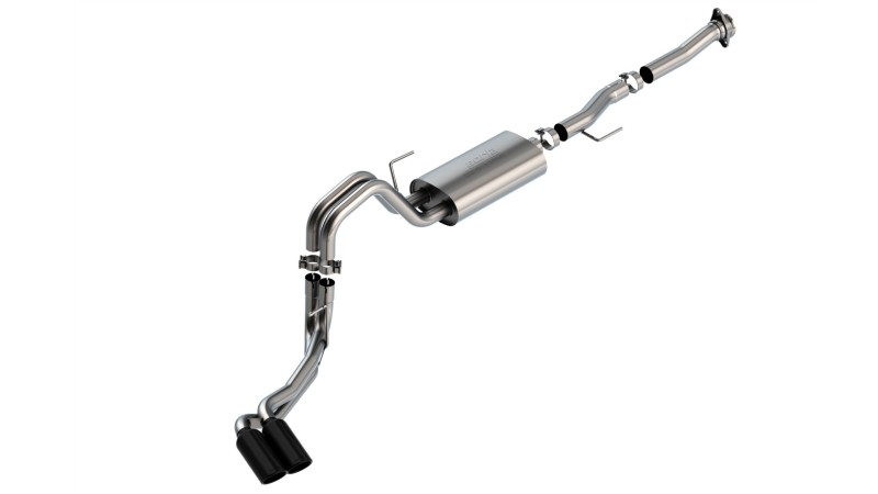 Ford F-150 Performance Exhaust - Dual Side Exit - Borla - Cat Back S-Type - Black Chrome - `21-`25