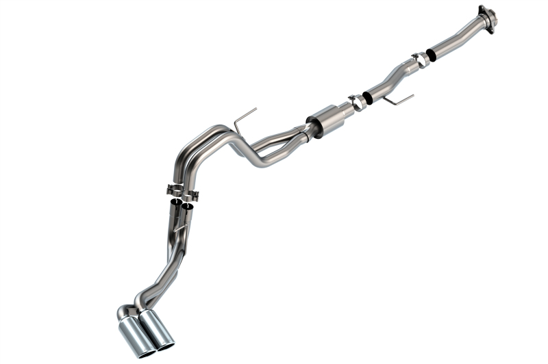 Ford F-150 Performance Exhaust - Dual Side Exit - Borla - Cat Back ATAK - Chrome - `21-`25 Ford F-150 Performance Exhaust - Dual Side Exit - Borla - Cat Back ATAK - Chrome - `21-`25