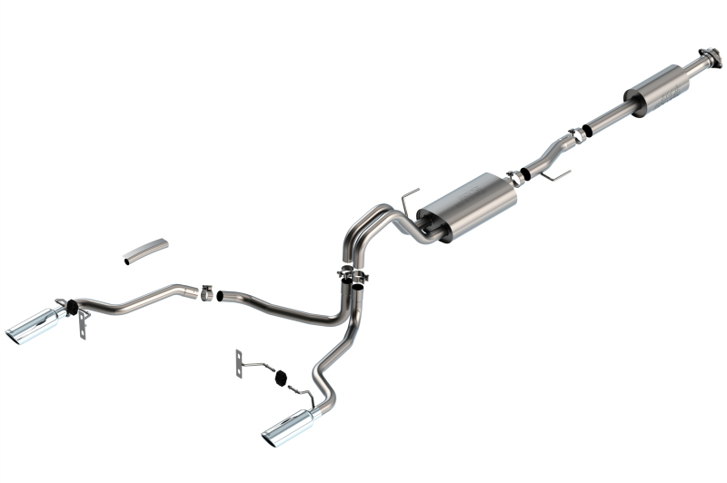 Ford F-150 Performance Exhaust - Rear - Borla - Cat Back S-Type - Chrome - `21-`25 Ford F-150 Performance Exhaust - Rear - Borla - Cat Back S-Type - Chrome - `21-`25