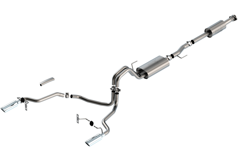 Ford F-150 Performance Exhaust - Rear - Borla - Cat Back ATAK - Chrome - `21-`25 Ford F-150 Performance Exhaust - Rear - Borla - Cat Back ATAK - Chrome - `21-`25