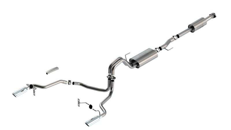 Ford F-150 Performance Exhaust - Rear - Borla - Cat Back ATAK - Chrome - `21-`25
