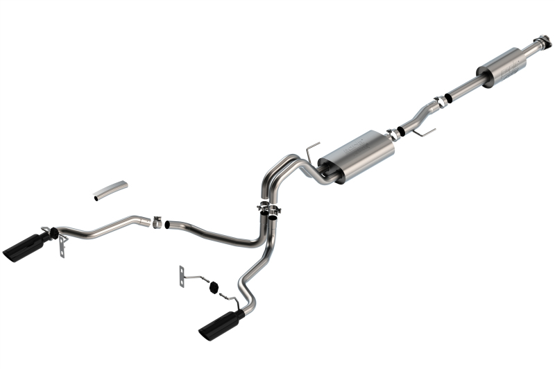 Ford F-150 Performance Exhaust - Rear - Borla - Cat Back ATAK - Black Chrome - `21-`25 Ford F-150 Performance Exhaust - Rear - Borla - Cat Back ATAK - Black Chrome - `21-`25