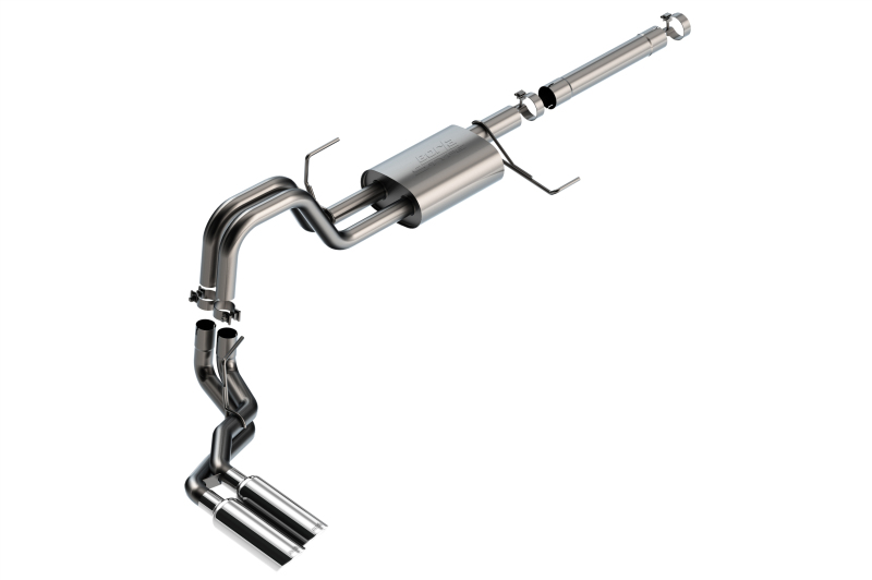 Ford F-150 Performance Exhaust - Borla - S-Type Cat Back - Bright Chrome - `21-`25 Ford F-150 Performance Exhaust - Borla - S-Type Cat Back - Bright Chrome - `21-`25