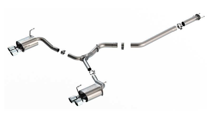 Subaru WRX Performance Exhaust - Rear - Borla - Cat Back, S-Type - Polished - `22-`25