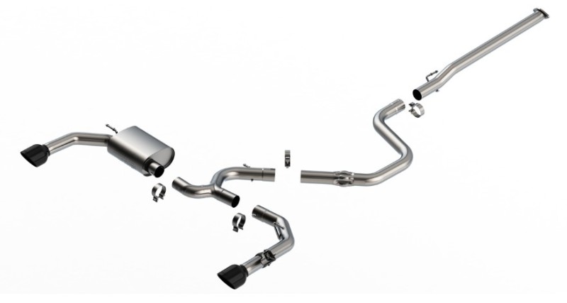 Hyundai Elantra N Performance Exhaust - Borla - ATAK Cat-Back with Active Exhaust Valve - Black Chrome - `22-`25