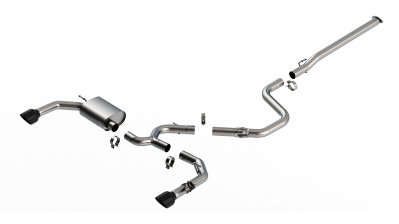 Hyundai Elantra N Performance Exhaust - Borla - ATAK Cat-Back with Active Exhaust Valve - Black Chrome - `22-`25 Hyundai Elantra N Performance Exhaust - Borla - ATAK Cat-Back with Active Exhaust Valve - Black Chrome - `22-`25