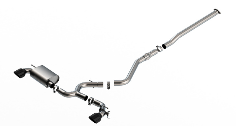 Hyundai Kona N Performance Exhaust - Borla - Cat Back ATAK - Black Chrome - `22-`23 Hyundai Kona N Performance Exhaust - Borla - Cat Back ATAK - Black Chrome - `22-`23