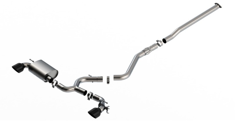Hyundai Kona N Performance Exhaust - Borla - Cat Back ATAK - Black Chrome - `22-`23
