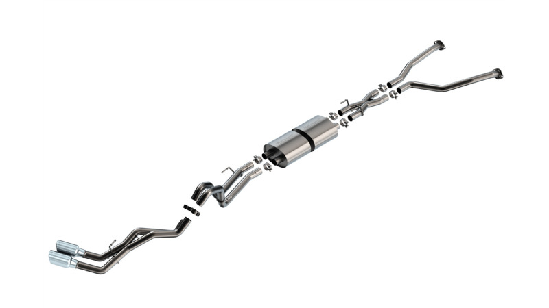 Toyota Tundra Performance Exhaust - Borla - Cat Back S-Type - Chrome - `22-`25