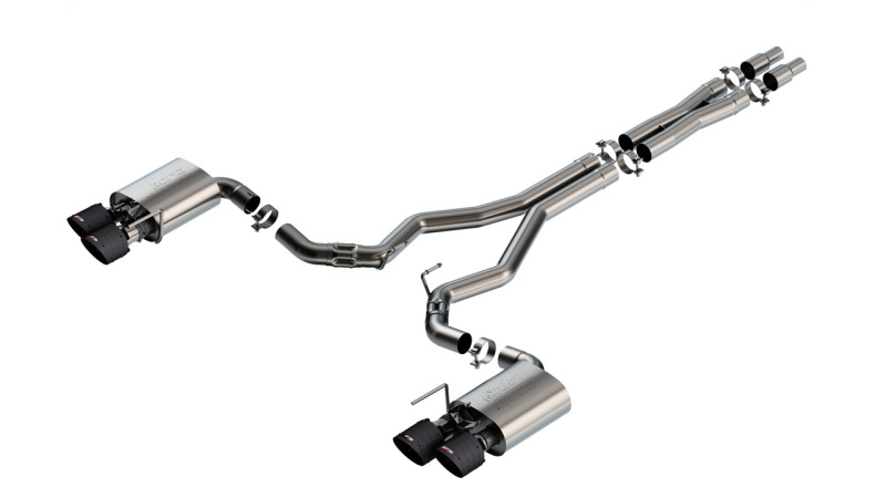 Ford Mustang Performance Exhaust - Borla - Cat Back ATAK - Black and Carbon Fiber - `24-`25 Ford Mustang Performance Exhaust - Borla - Cat Back ATAK - Black and Carbon Fiber - `24-`25