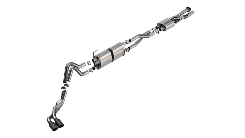 Ford F-350 Super Duty Performance Exhaust - Borla - S-Type Cat Back - Black Chrome - `17-`22