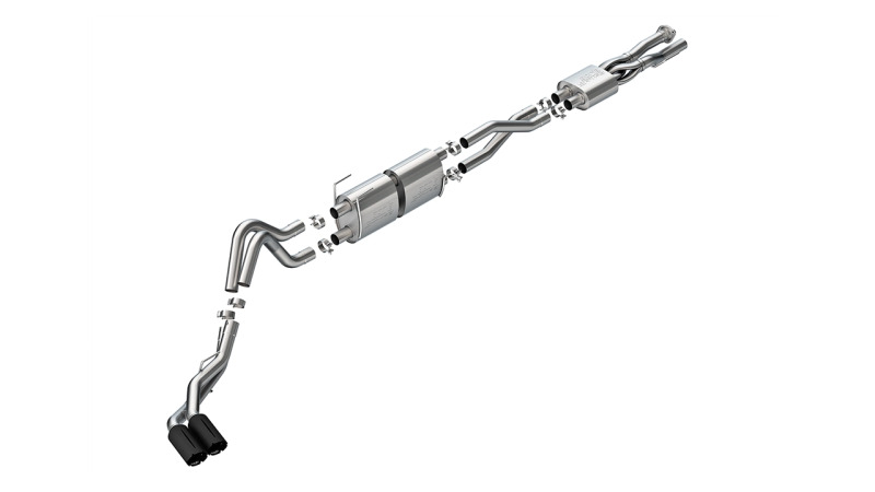 Ford F-350 Super Duty Performance Exhaust - Borla - S-Type Cat Back - Black - `17-`22
