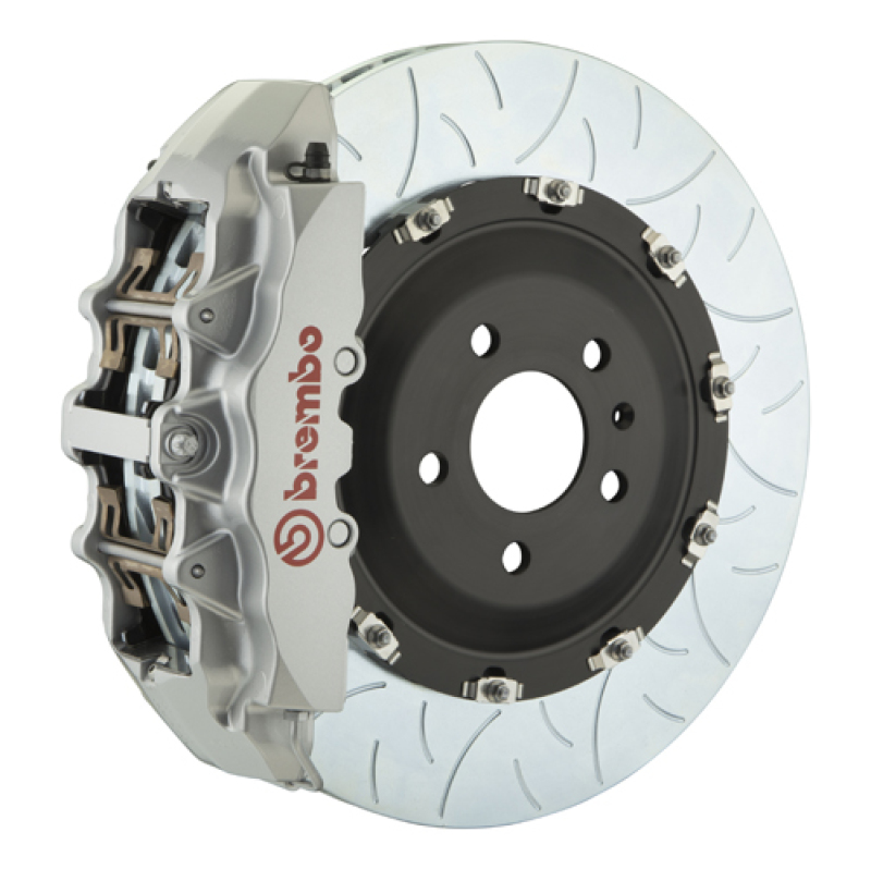 Ford F150 Raptor Brake Kit - Front - Brembo - 6 Piston Cast 380x34 2pc Rotor Slotted Type-3 - Silver - `21-`27