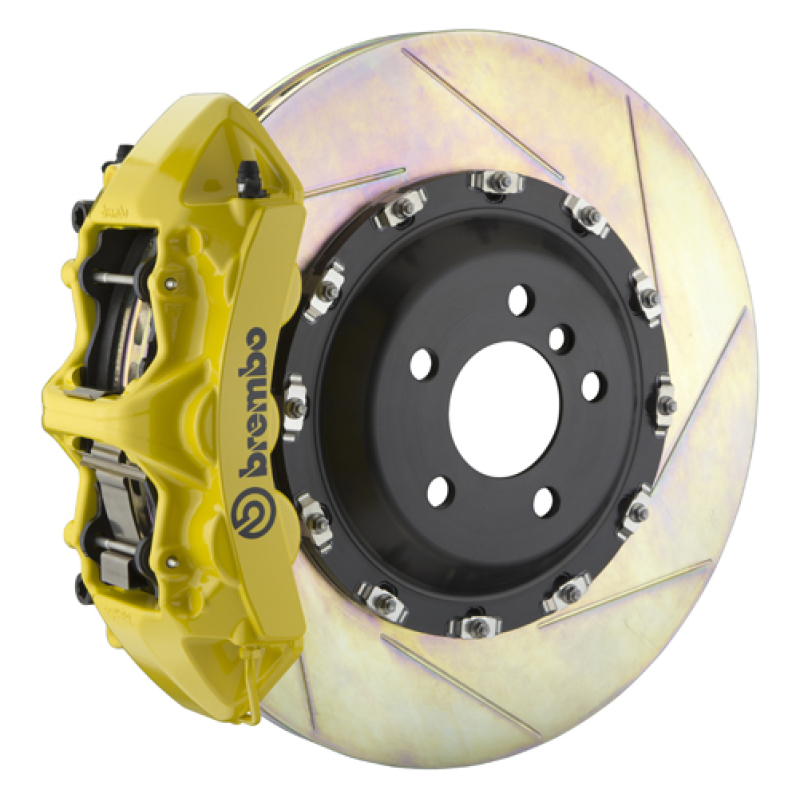 Mercedes-Benz ML550 Brake Kit - Front - Brembo - GT BBK 6 Piston Cast 411x34 2pc Rotor Slotted Type1 - Yellow - `12-`14 Mercedes-Benz ML550 Brake Kit - Front - Brembo - GT BBK 6 Piston Cast 411x34 2pc Rotor Slotted Type1 - Yellow - `12-`14