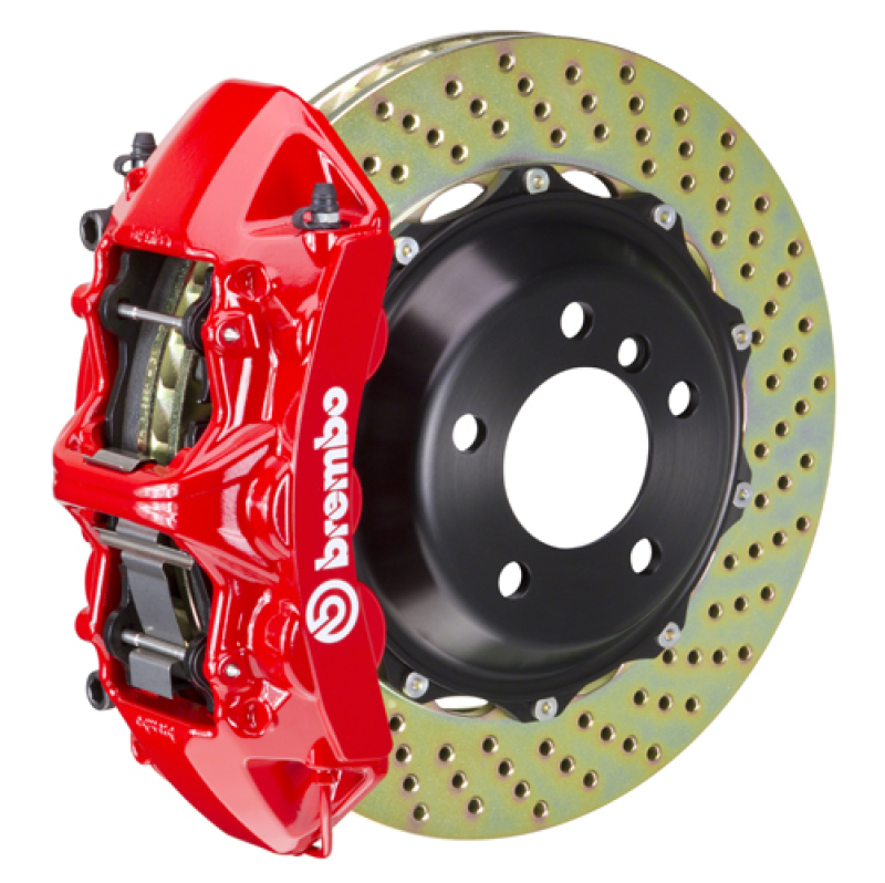 Chevrolet Corvette C8 Brake Kit - Front - Brembo - GT BBK 6 Piston Cast 380x32 2pc Rotor Drilled - Red - `20-`27
