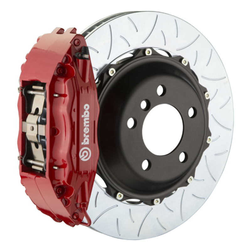 Audi A4 Brake Kit - Front - Brembo - GT BBK 6 Piston Cast 355x32 2pc Rotor Slotted Type3 - Red - `02-`05 Audi A4 Brake Kit - Front - Brembo - GT BBK 6 Piston Cast 355x32 2pc Rotor Slotted Type3 - Red - `02-`05